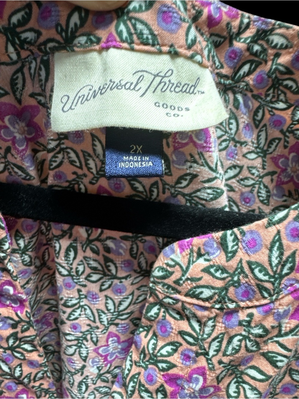 Universal Threads 2X purple/ purple floral maxi dress with pockets - Picture 4 of 4